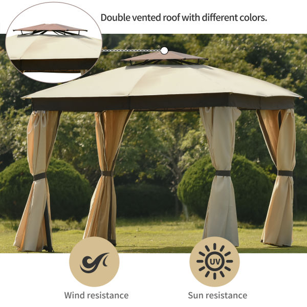 dropship Gazebo Canopy Soft Top Outdoor Patio Gazebo Tent Garden Canopy for Your Yard, Patio, Garden, Outdoor or Party