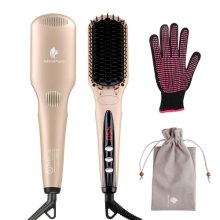 Hair Straightener Brush by MiroPure for Silky Frizz-Free Hair with MCH Heating Technology for Great Styling at Home 