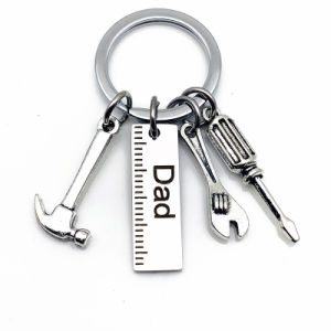 Stainless Steel Dad Hammer Screwdriver Wrench Keychain For Father's Day Gift