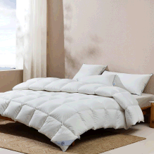 Lightweight Down Comforter King Size Summer Cooling Down Blanket All Season Duvet Insert White Fluffy Comforter 100% Cotton Cover with 8 Corner Tabs